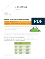 Projeto Elétrico - Residência - Cálculo de Carga