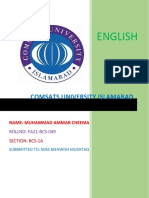 English: Comsats University Islamabad