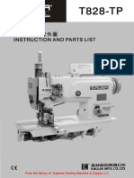 Siruba T828-TP Parts and Instruction Manual