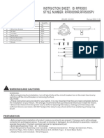 Instruction Sheet Is Rfr5005: - Style Number Rfr5005Nr, Rfr5005Pv