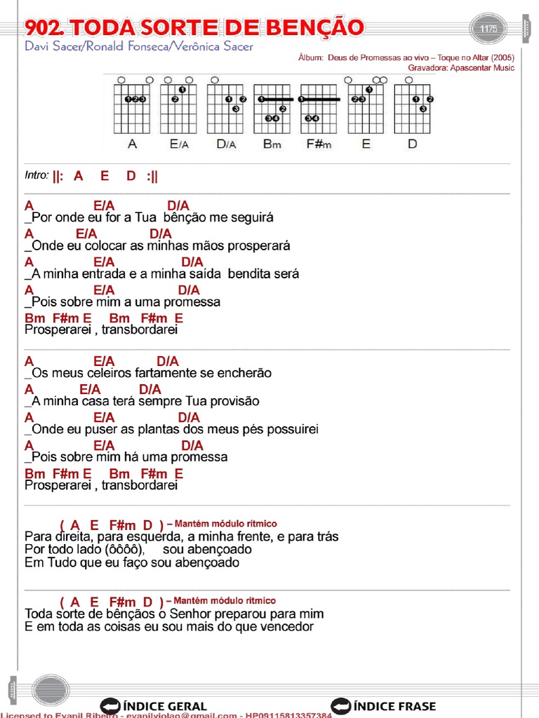 Toda Sorte De Bênçãos In A Pdf