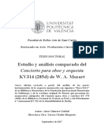 LLIMERÁ - Estudio y Análisis Comparado Del Concierto para Oboe y Orquesta KV314 (285d) de W. A. M...