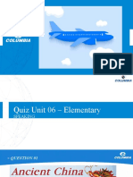 Speaking - Quiz Unit 6 - Elementary