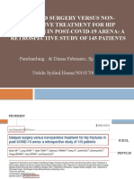 Delayed Surgery Versus Non-Operative Treatment For Hip Fractures in Post-Covid-19 Arena: A Retrospective Study of 145 Patients