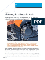 Motorcycle Oil Use in Asia