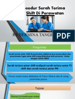 Prosedur Serah Terima Antar Shift Di Perawatan