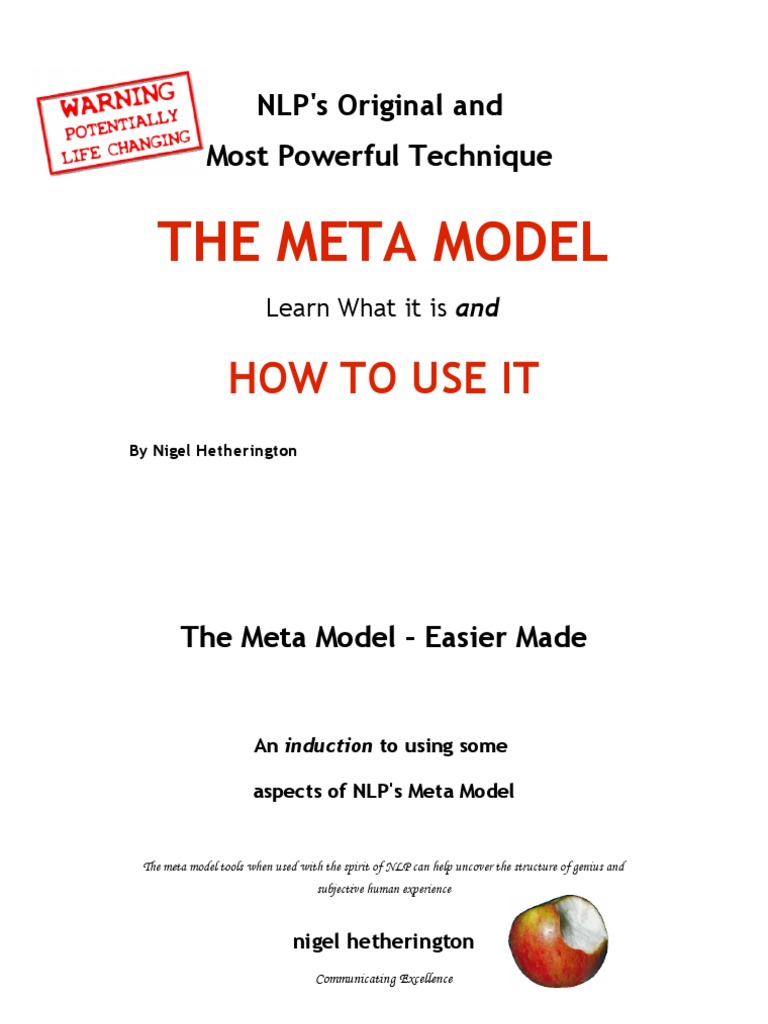 Understanding NLP's Meta Model | PDF | Neuro Linguistic Programming ...