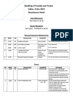 Rundown Pernikahan Fenddy & Nita