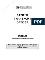 NSW Ambulance PTO Info 0909 - 081107ptoinfo