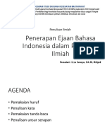 Penerapan Ejaan Bahasa Indonesia Dalam Penulisan Ilmiah