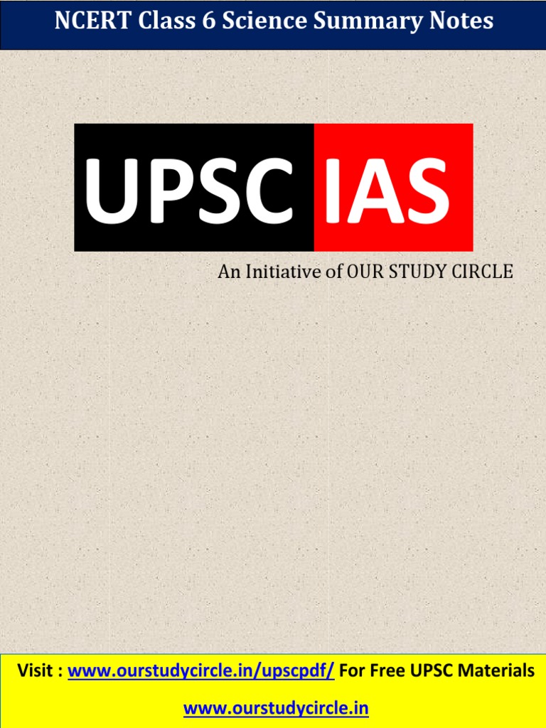 NCERT Class 6 Science Notes PDF | PDF | Shadow | Leaf