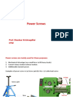 Power Screws: Prof. Shankar Krishnapillai Iitm