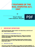 Salient Features of The Industrial Disputes Act, 1947: Vinay R. Menon