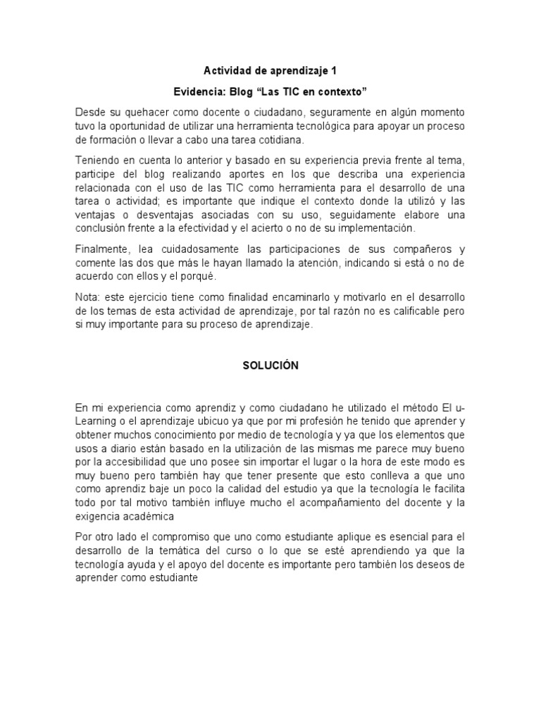 Uso de TIC en la educación: experiencias | PDF | Crecimiento personal y ...