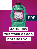 40 Things The Word of God Does For You