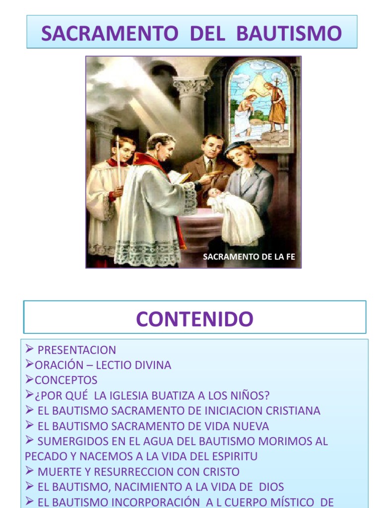 El Sacramento del Bautismo: Significado y Práctica | PDF | Bautismo ...
