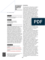 Toakley A R and Marosszeky M (2003) Towards Total Project Quality - A Review of Research Needs'