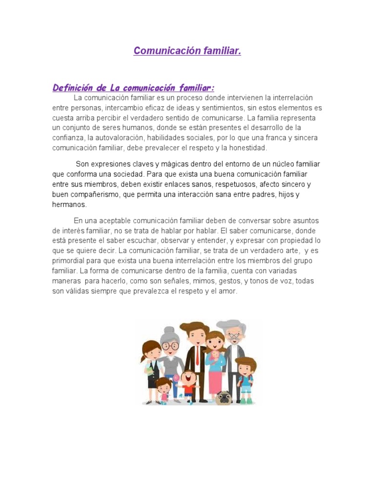 Importancia de la Comunicación Familiar | PDF | Comunicación | Información
