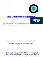 Total Quality Management: Wiley Education Canada To Support The Textbook Chosen in This Course