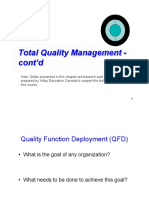 Total Quality Management - Cont'd: Prepared by Wiley Education Canada To Support The Textbook Chosen in This Course