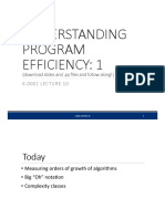 Understanding Program Efficiency: 1: (Download Slides and .Py Files and Follow Along!)