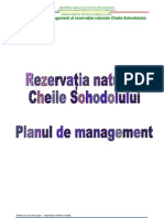 Planul de Management Al Rezervaţiei Naturale Cheile Sohodolului