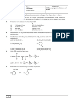 Assignment 5 Stability and Preparation of Alkenes and Alkynes Sub