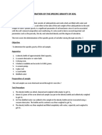 Determination of The Specific Gravity of Soil