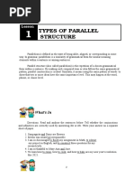 Types of Parallel Structure: Lesson