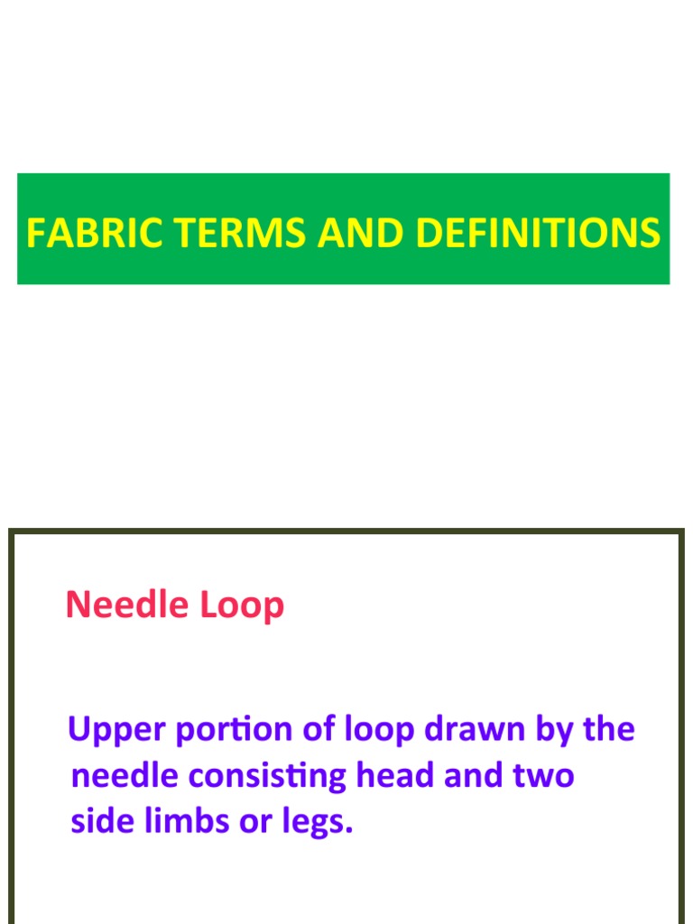 Fabric Terminology Definitions A Comprehensive Glossary of Weaving and
