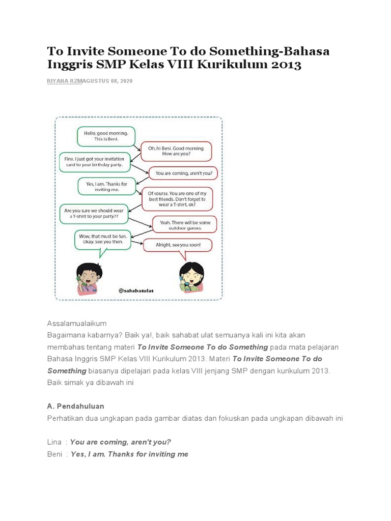 To Invite Someone To Do Something PDF