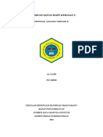 Proposal Analisis Kualitas Madu Kemasan X (Al Fajri 13.1)