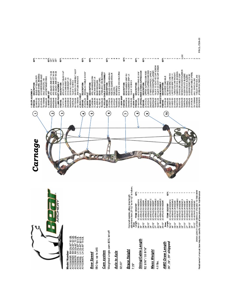 Bear Carnage Specs PDF