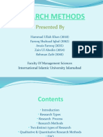 Research Methods Presentation by IIUI Faculty of Management Sciences Students