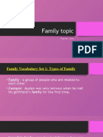 Family vocabulary sets