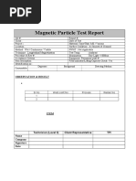 Magnetic Particle Test Report | PDF