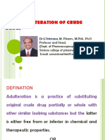 Adulteration of Crude Drugs: Dr.U.Srinivasa
