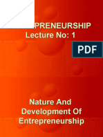 Entrepreneurship Lecture No: 1
