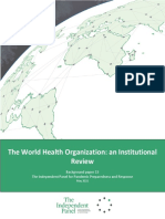 The World Health Organization: An Institutional Review
