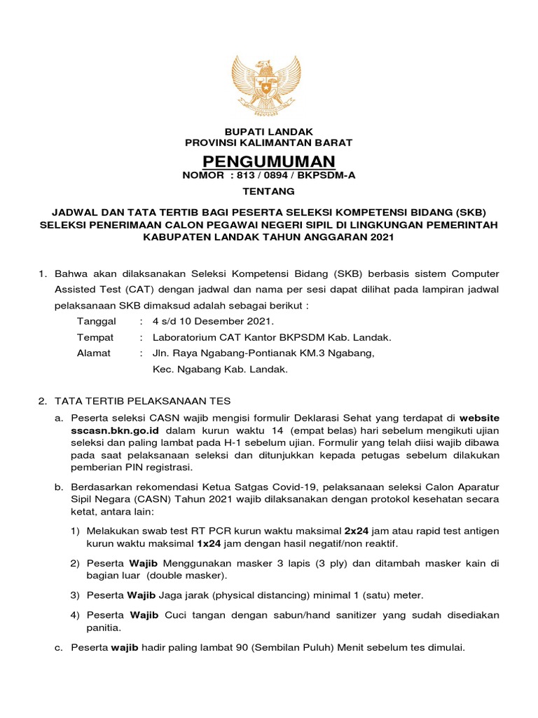 Pengumuman SKB PDF