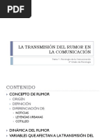 La Transmisión Del Rumor en La Comunicación