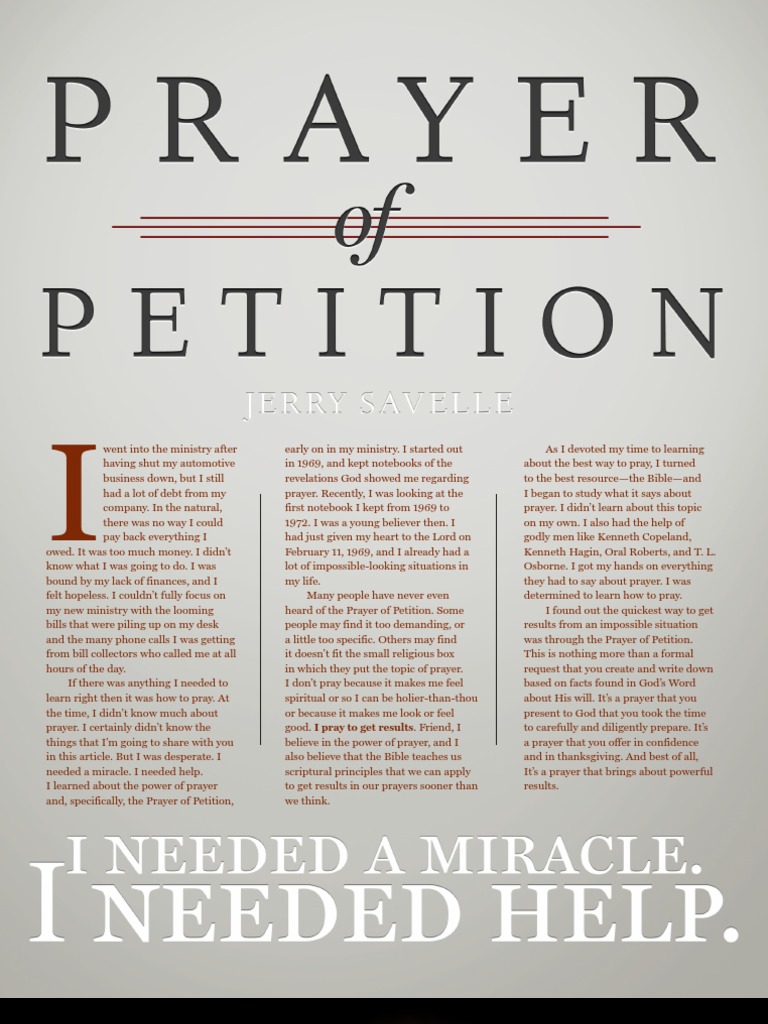 Prayer Petition Sample