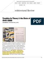 Troubles in Theory I - The State of The Art 1945-2000 - Architectural Review