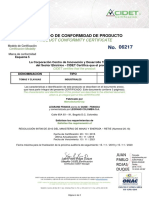Certificado Tomas y Clavijas Industriales Legrand 06217f
