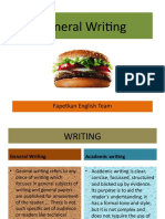 General Writing: Fapetkan English Team