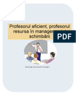 Profesorul Eficient, Profesorul Resursa În Managementul Schimbării