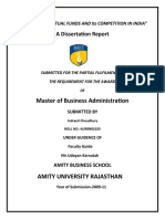 Master of Business Administration: A Dissertation Report