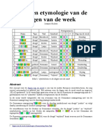 Over Een Etymologie Van de Dagen Van de Week