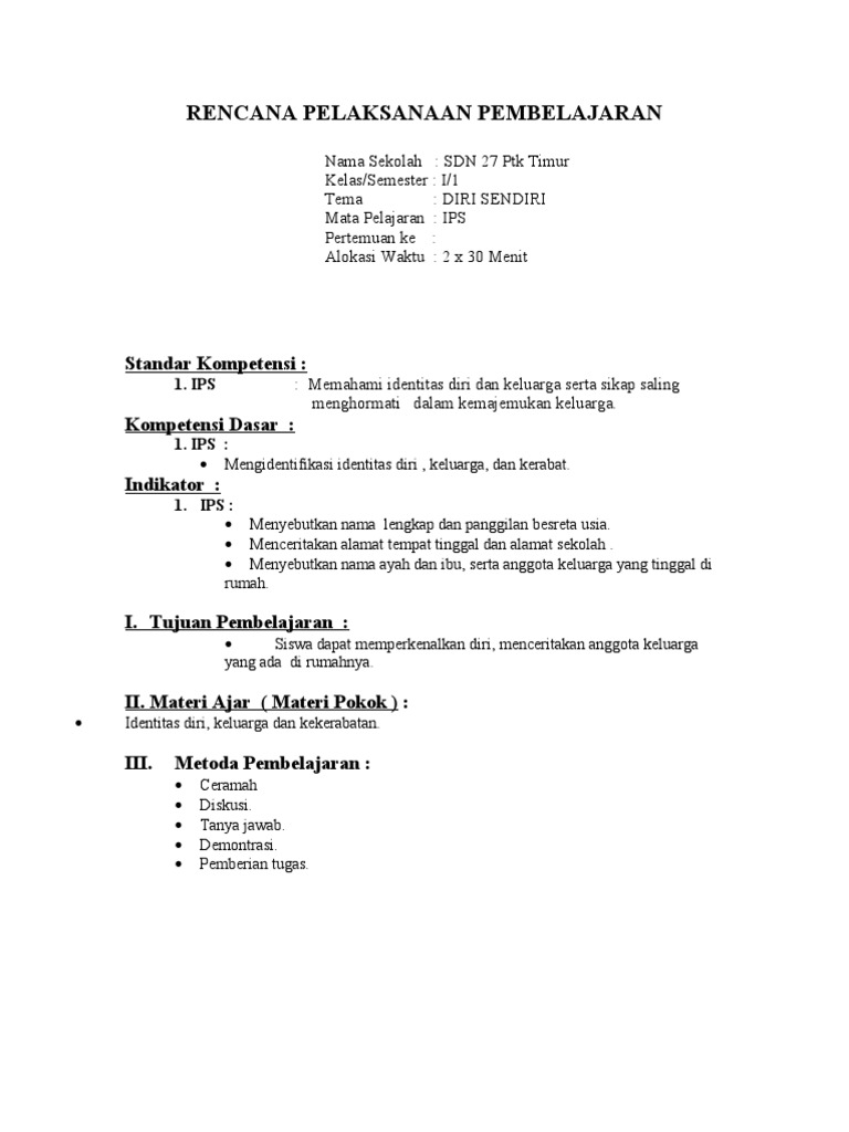 RPP Ips | PDF | Karier & Perkembangan | Seni & Disiplin Bahasa