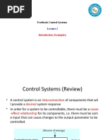 Feedback Control Systems: Introduction (Examples)